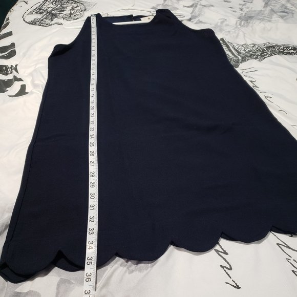 NWOT Navy Blue Scallop Bottom Tank Dress - Picture 8 of 8